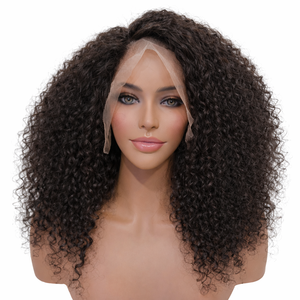 Soft coil curly wig by UltimateHairWorld featuring a glueless design and natural-looking curls.