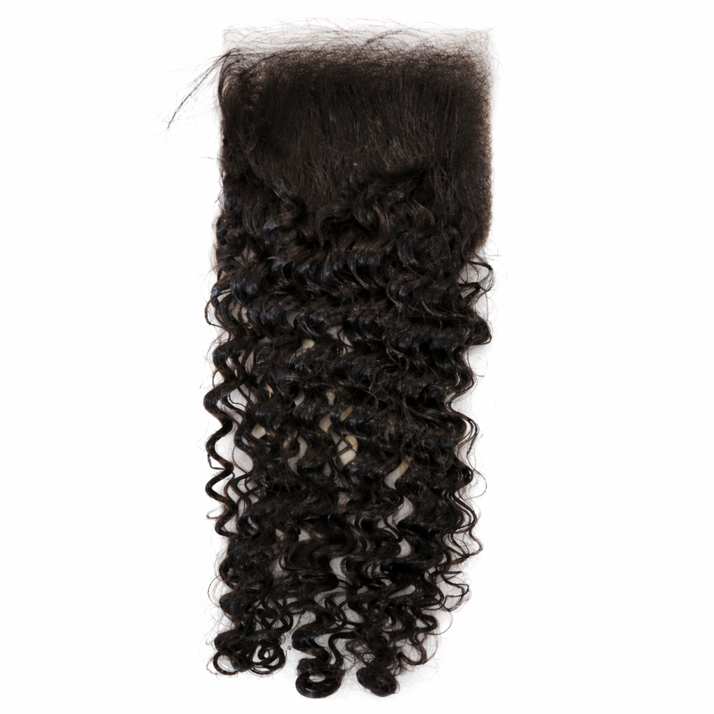 Soft coil curl lace closure from UltimateHairWorld, 5x5 inch lace closure with natural-looking curls for seamless hair installation.