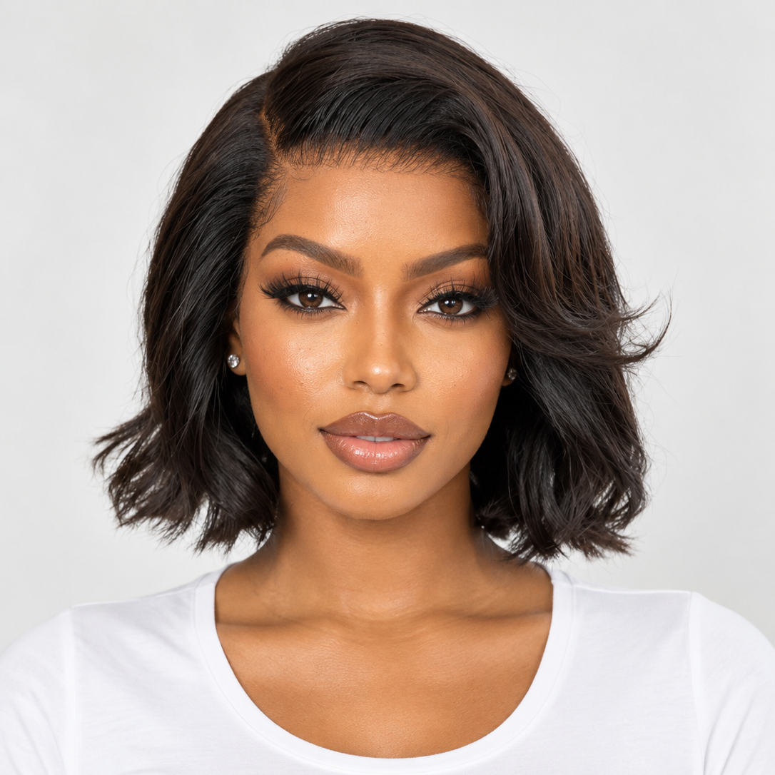 The Executive Chic Bob – 8" Human Hair Glueless Wig