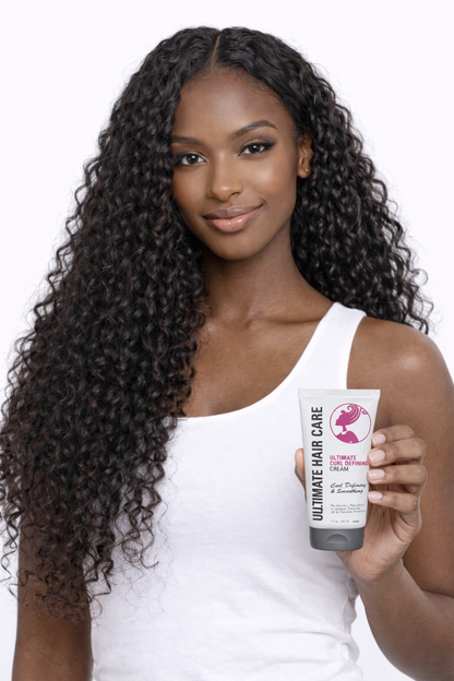 Soft coil curl hairstyle by UltimateHairWorld, showcasing smooth, defined curls with a natural, glossy finish.