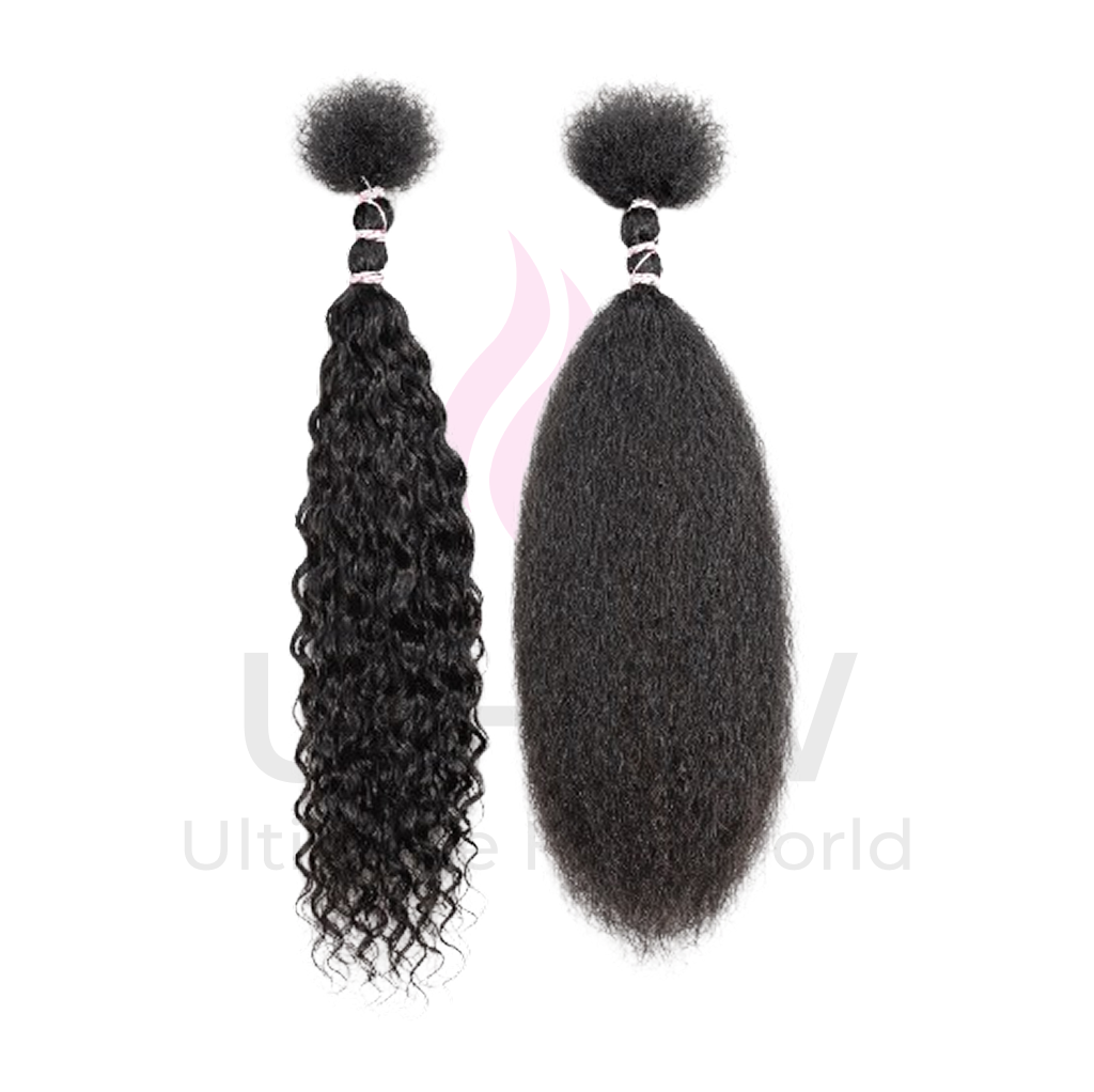 Wet & Wavy hair extensions by UltimateHairWorld showcasing glossy, water-like waves with a natural, flowing appearance.