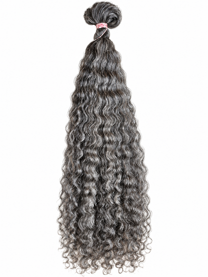 Custom Gray Wet Wavy Human Hair