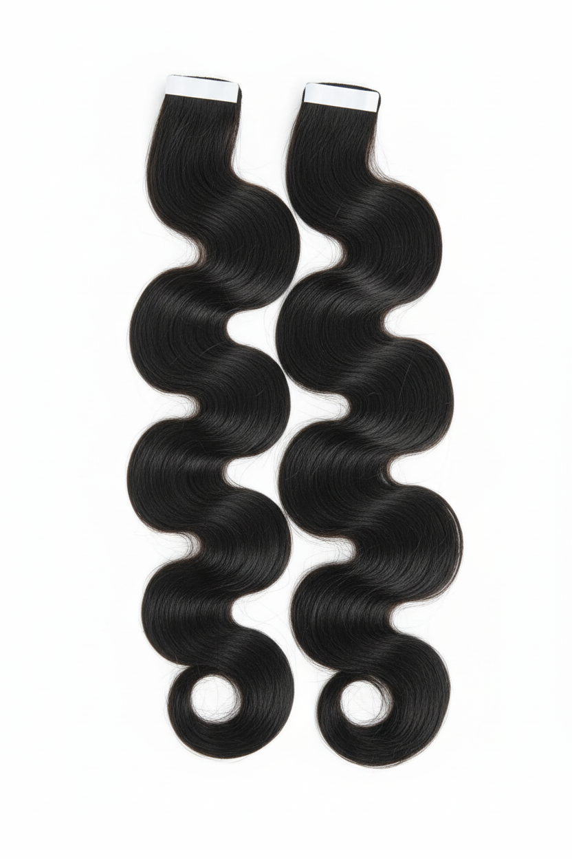 Clean body wave tape-in extensions