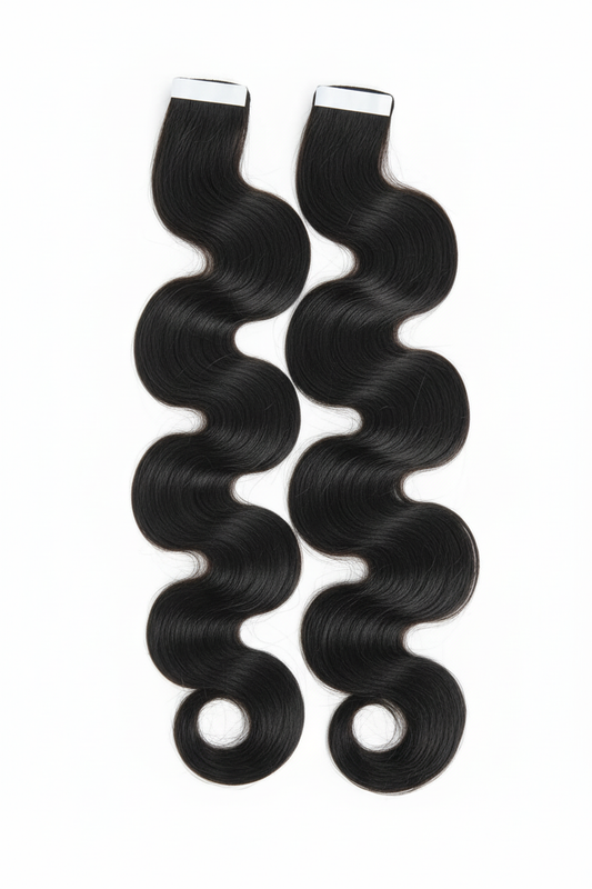 Clean body wave tape-in extensions
