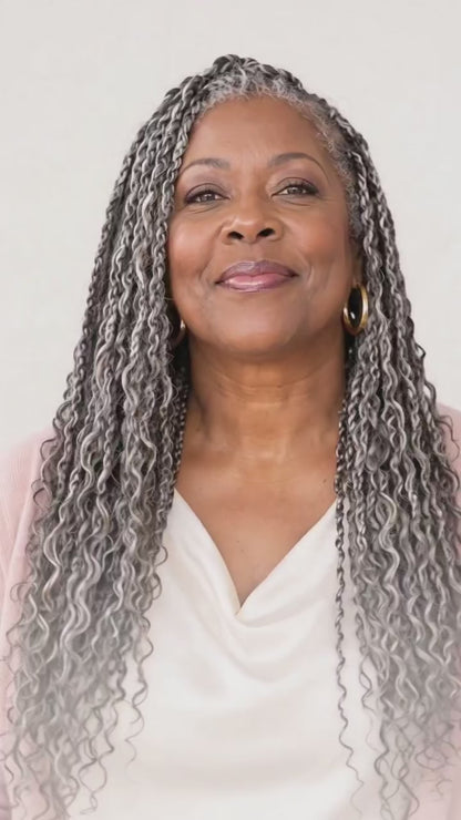 Custom Gray Wet Wavy Human Hair